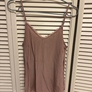 Anthropologie Dusty Rose Lace Cami